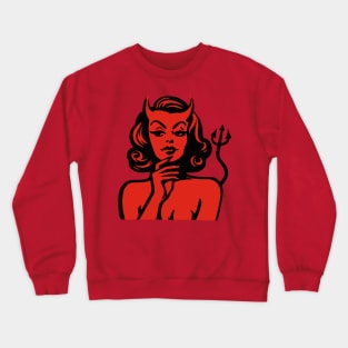 Retro Devil Girl Crewneck Sweatshirt